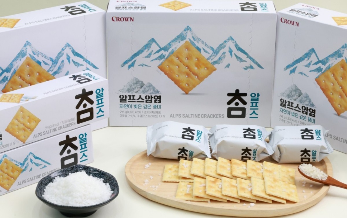 청정 암염으로 새로운 짠맛을 담은 '참 알프스' / 크라운제과 제공