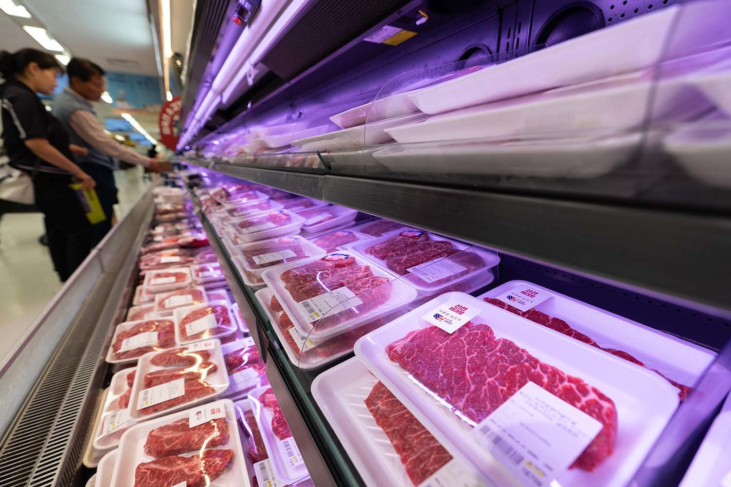 서울 시내의 한 대형마트에 진열돼 있는 미국산 소고기. / 뉴스1