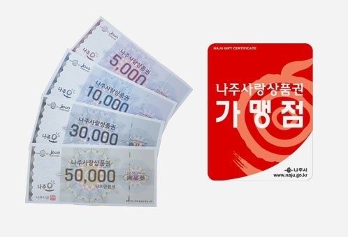 행운 소비 즉석 복권 이벤트에 당첨되면 최대 100만 원에 달하는 나주사랑상품권을 경품으로 받을 수 있다