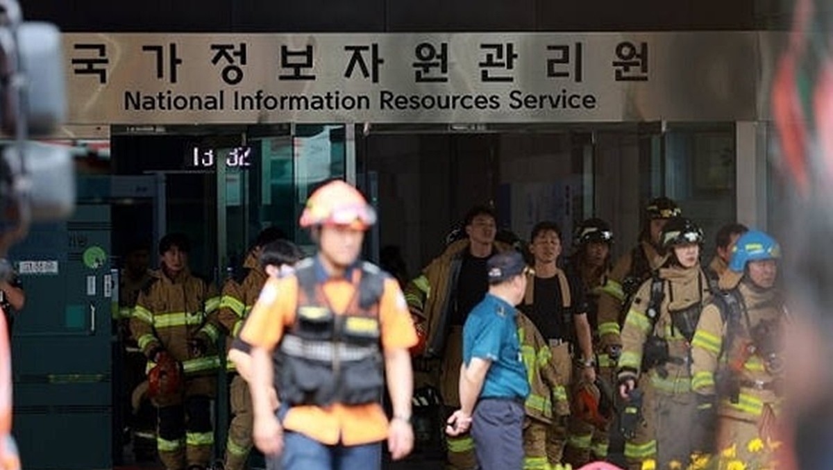 배터리 화재가 발생한 국가정보자원관리원 / 연합뉴스