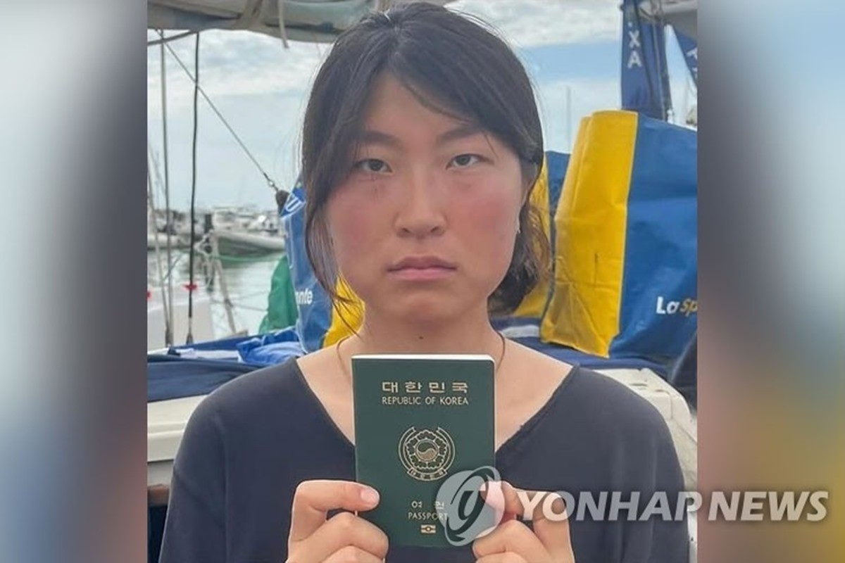 나포 선박 탑승 한국인 김아현 활동가 / 강정친구들 제공-연합뉴스