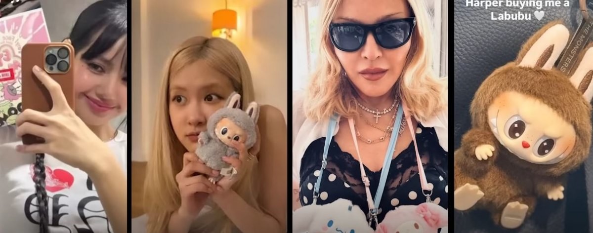 라부부와 함께 사진을 찍은 스타들 / SNS 캡처