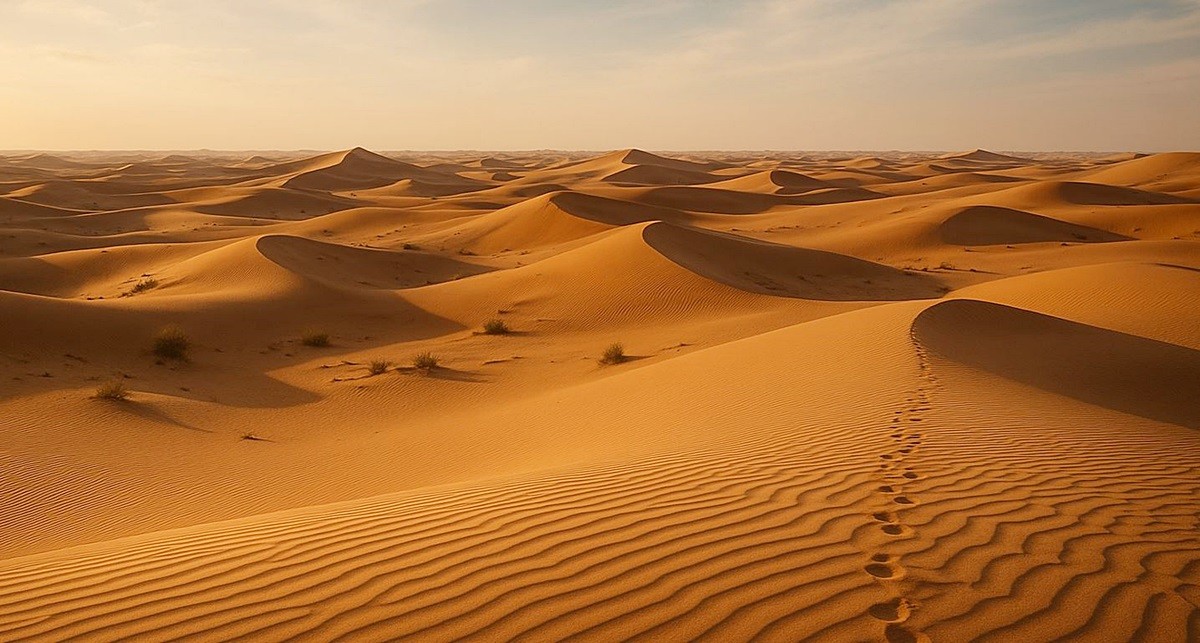 UAE 두바이의 상징 가운데 하나인 사막 관광지 모습. 기사 이해를 돕기 위해 AI를 활용해 제작한 자료 이미지입니다. 실제 모습과 다소 차이가 있을 수 있습니다.