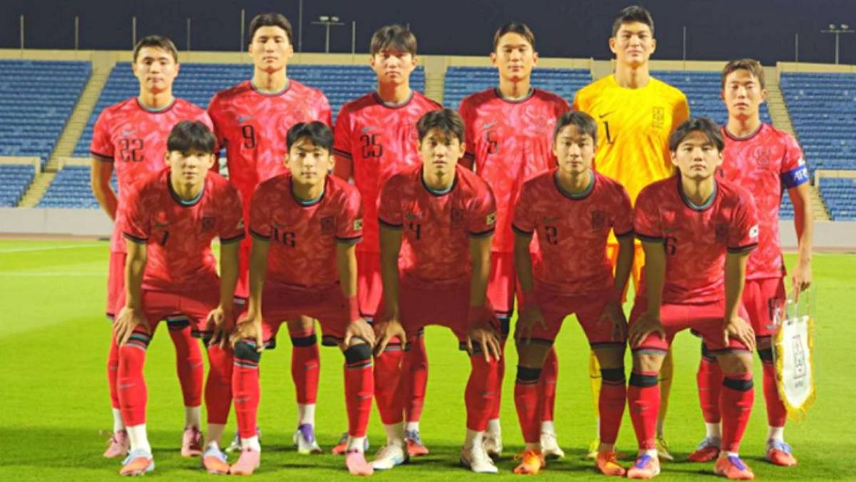 사우디아라비아와의 연습경기 1차전에 선발로 나선 U-22 대표팀 선수들의 모습. / 대한축구협회 제공