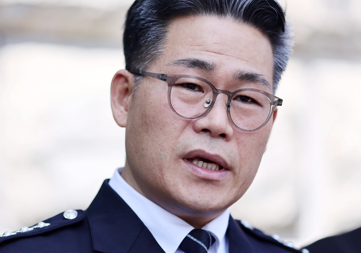 인천세관 마약 사건의 수사 외압 의혹을 제기한 백해룡 전 서울 영등포경찰서 형사과장(경정) / 연합뉴스