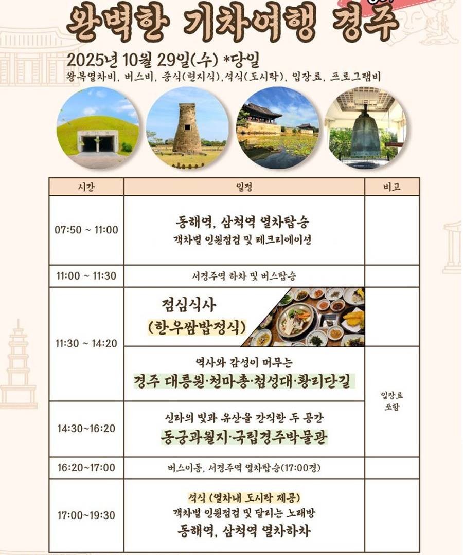 ‘완벽한 기차여행 경주’ 관광전용 열차