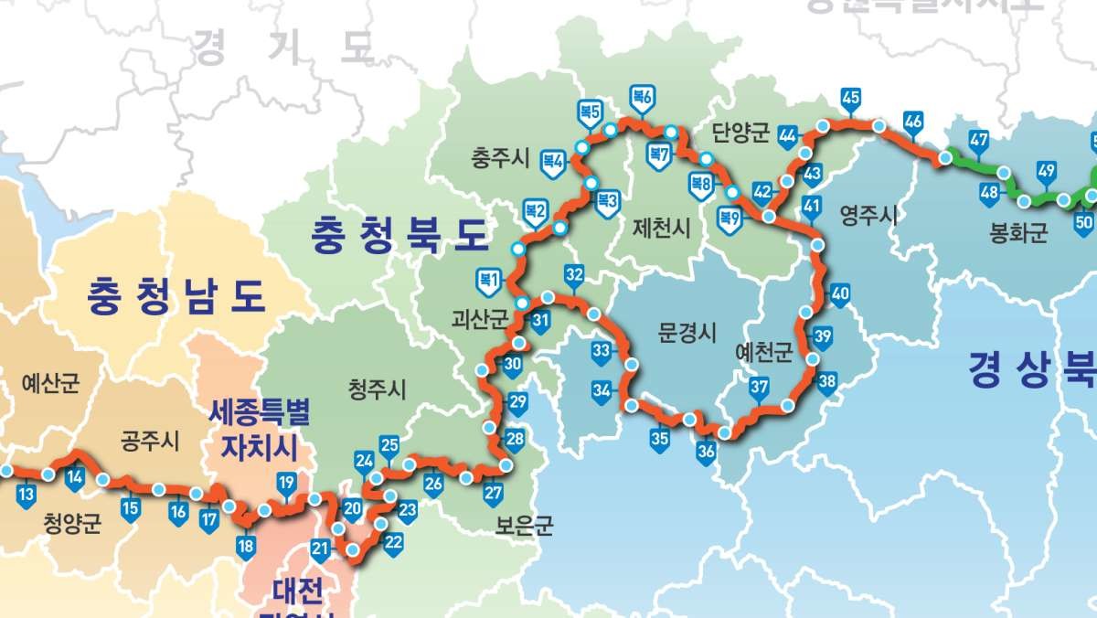 동서트레일은 산림청에서 주관하는 충청남도 태안군에서 경상북도 울진군까지 이어지는 숲길(둘레길)이다. / 산림청 제공