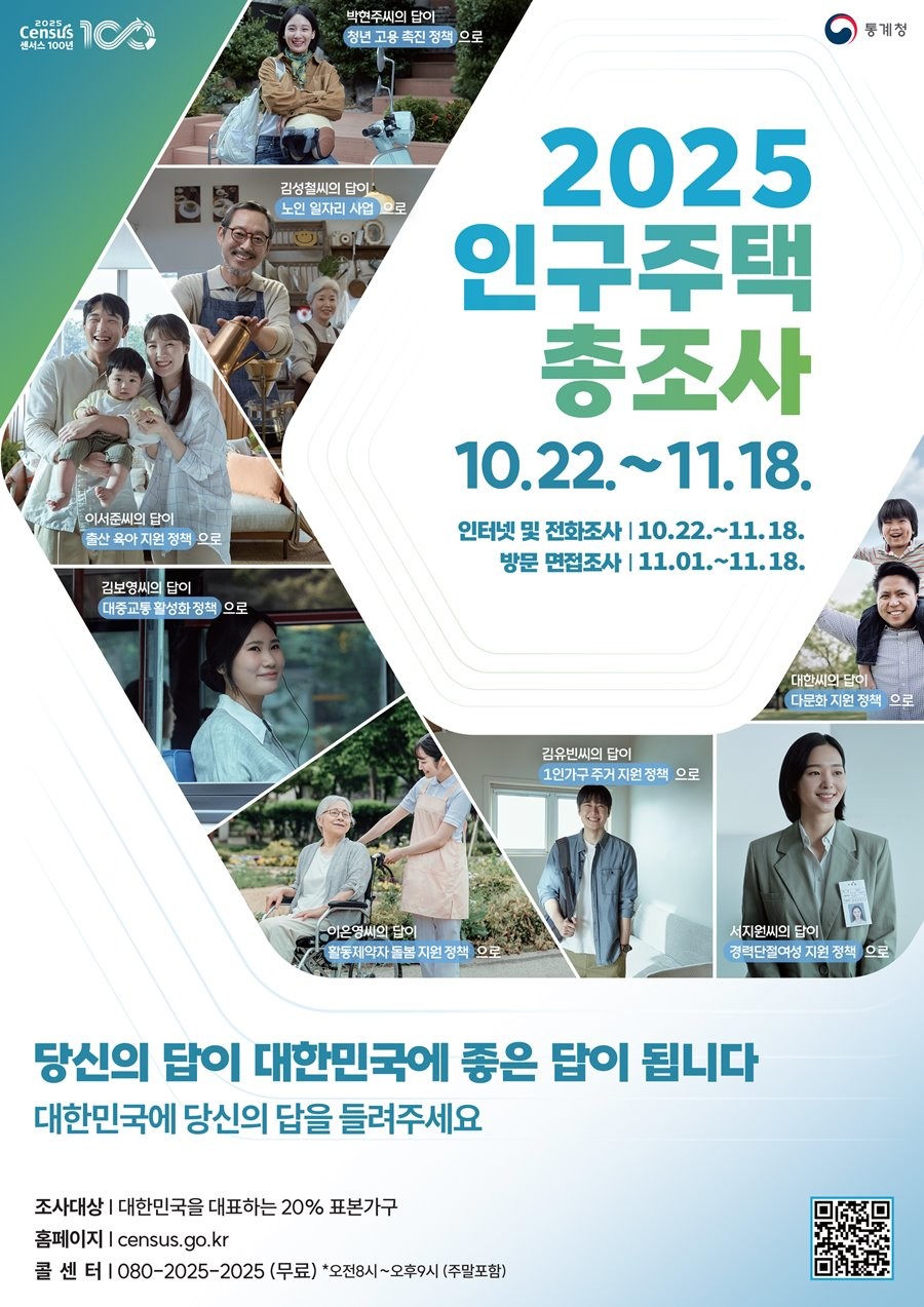 2025 인구주택총조사 홍보 포스터. / 통계청 제공