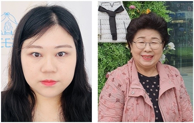 동구평생학습관 학습자인 박복례 씨(오른쪽)와 임정남 씨