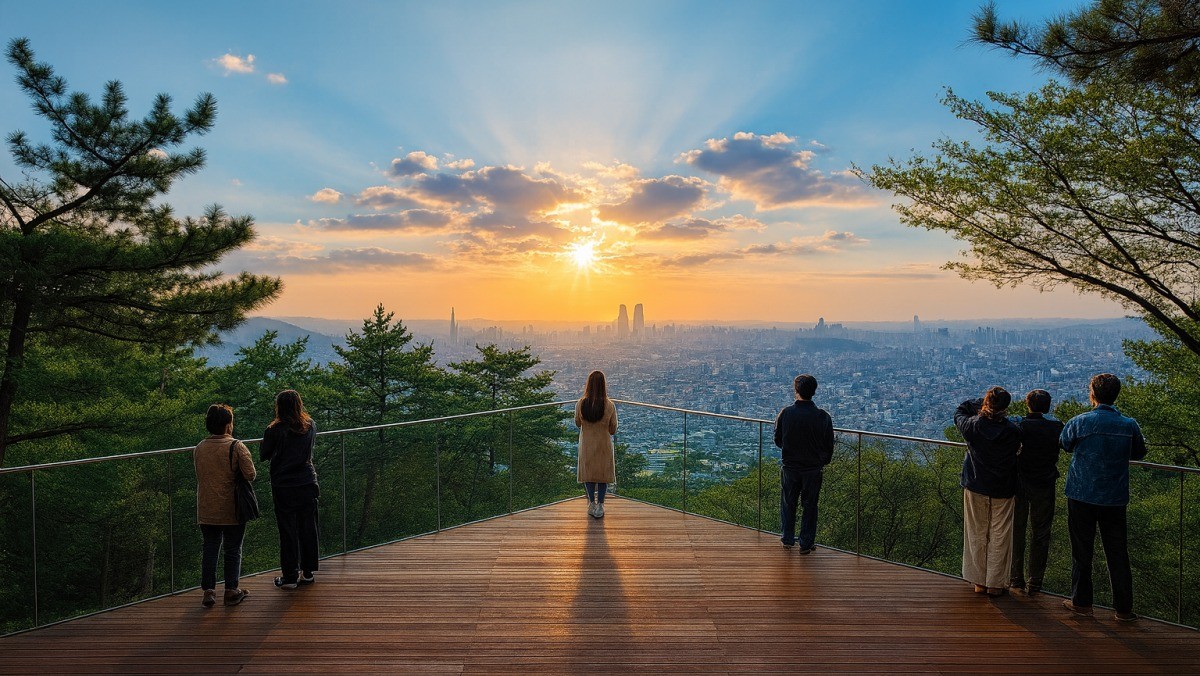 노을 전망대. 기사의 이해를 돕기 위한 AI 생성 이미지