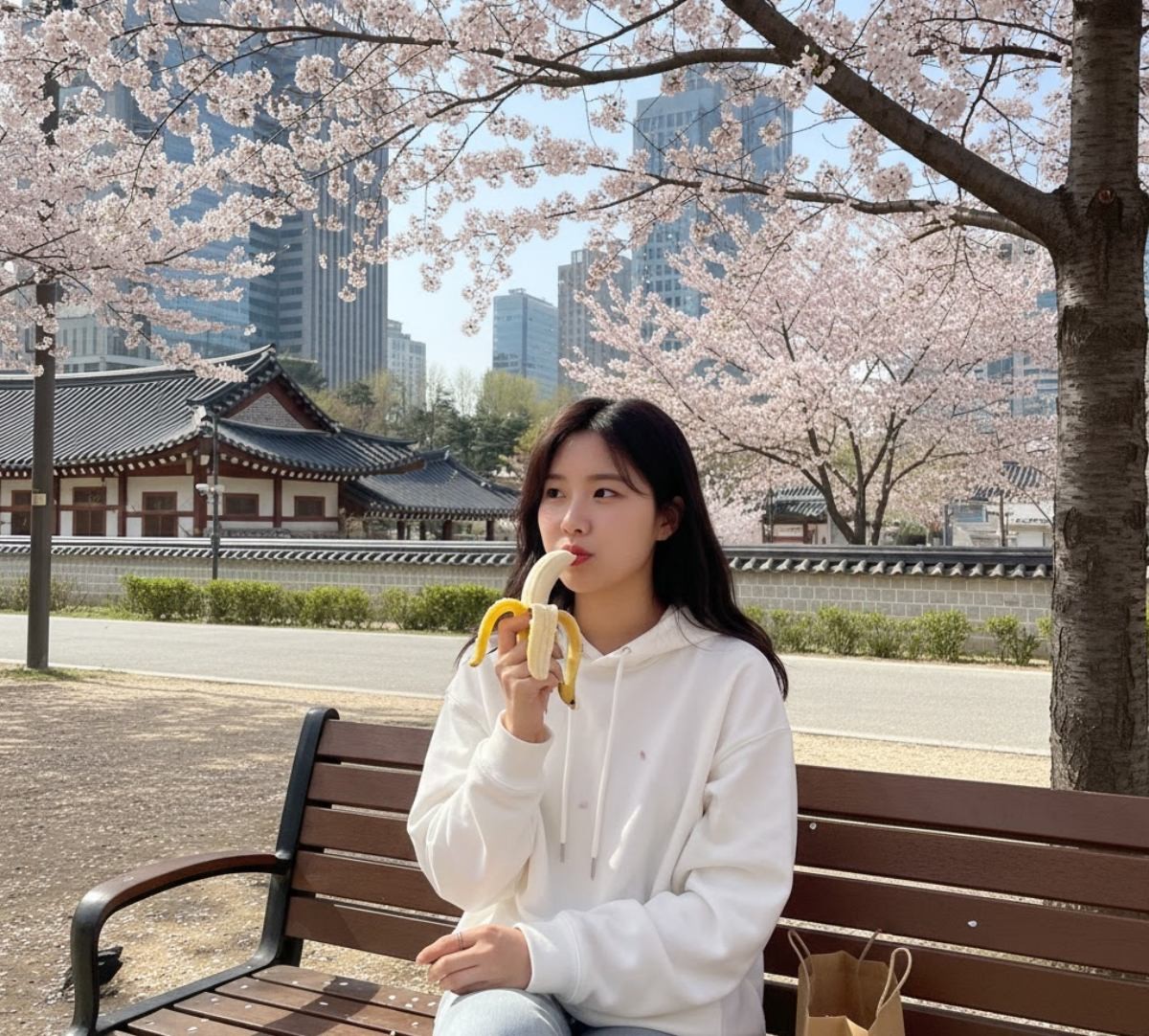 바나나를 먹는 사람. 기사 내용을 바탕으로 AI가 생성한 자료사진.