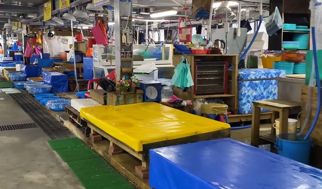 주문진 어민수산시장의 썰렁한 근황. / '푸드박스' 유튜브