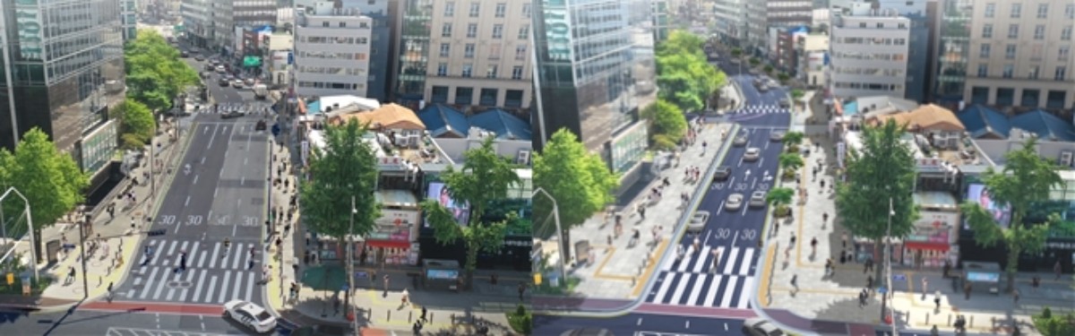 세종대로 18길 개선 전, 개선 후 / 서울시 제공