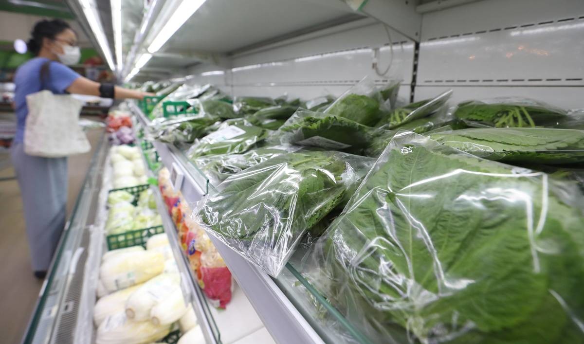 대형마트에 진열된 깻잎 / 뉴스1