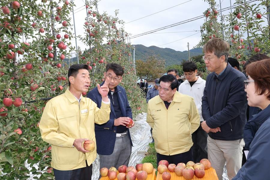 포항시의회 농작물 피해 현장 점검 모습/이하 포항시의회