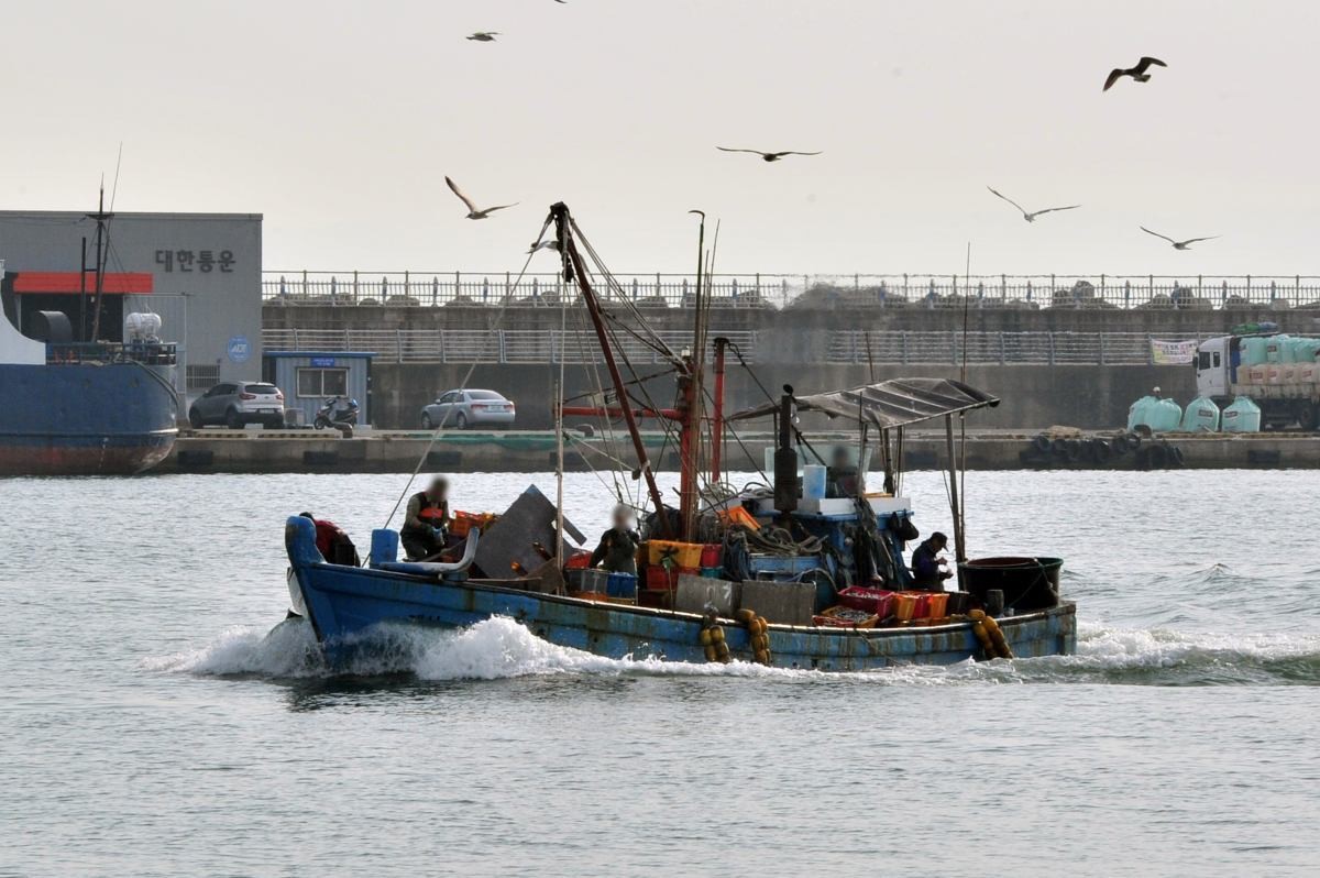 조업을 마친 어선이 수확물을 가득 싣고 항구로 돌아오는 모습. 자료사진. / 뉴스1