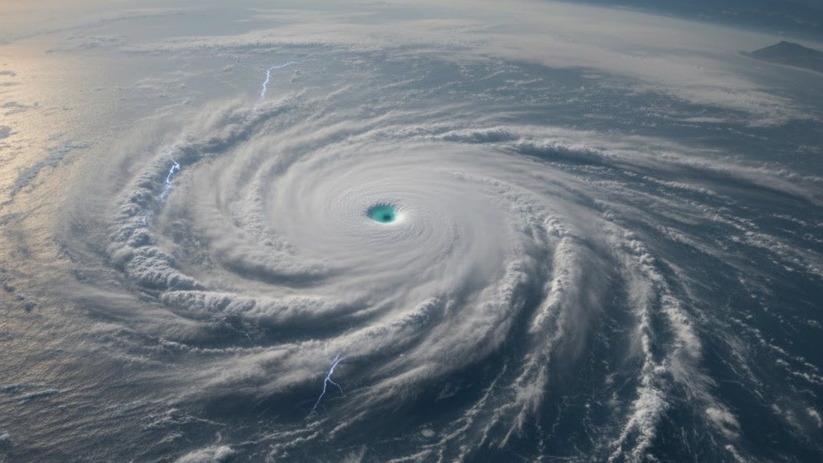 태풍. 기사 내용을 바탕으로 AI가 생성한 자료사진. (실제와 차이가 있을 수 있음을 알립니다.)