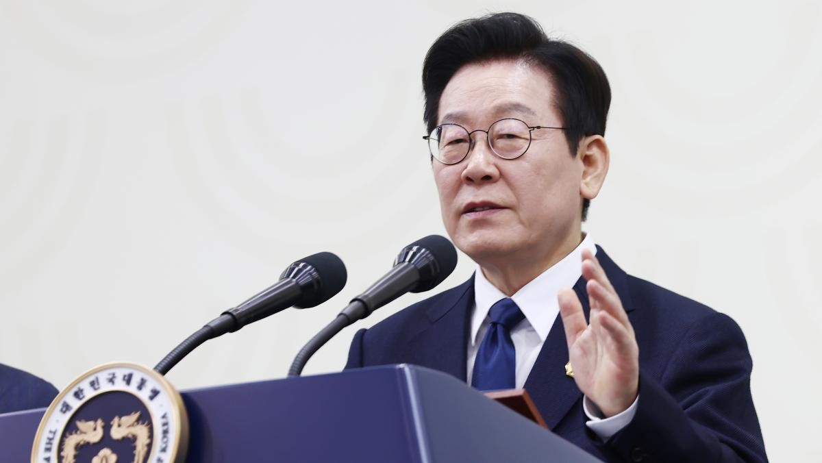 이재명 대통령이 2025 아시아태평양경제협력체(APEC) 정상회의 폐막일인 1일 오후 경북 경주화백컨벤션센터(HICO) 인근 국제미디어센터(IMC)에서 기자회견을 하고 있다. / 뉴스1