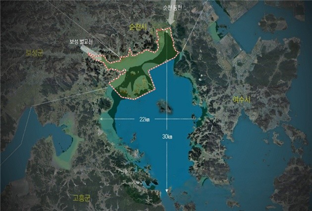 여자만 국가 해양생태공원 조성사업 위치도