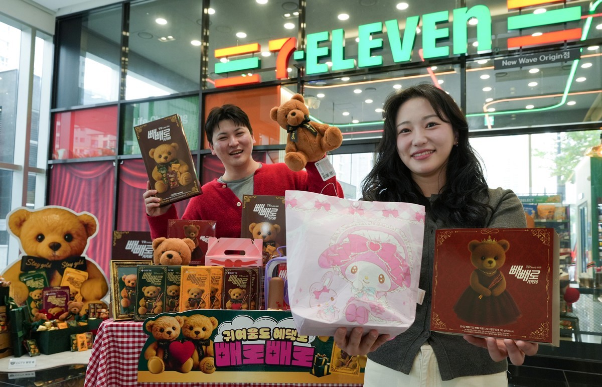 세븐일레븐, 빼빼로데이 맞아 테디베어, 산리오캐릭터즈 등 글로벌 캐릭터 IP 활용 단독 상품 기획 / 세븐일레븐 제공