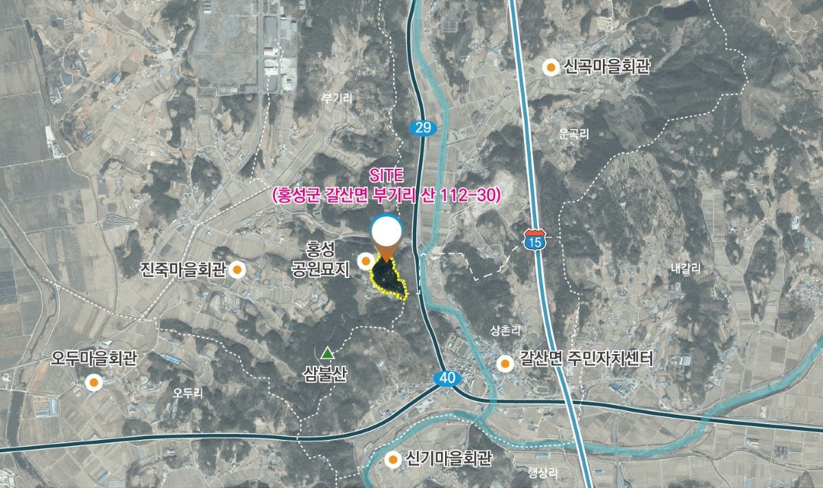 자연장지 위치도 / 홍성군 제공