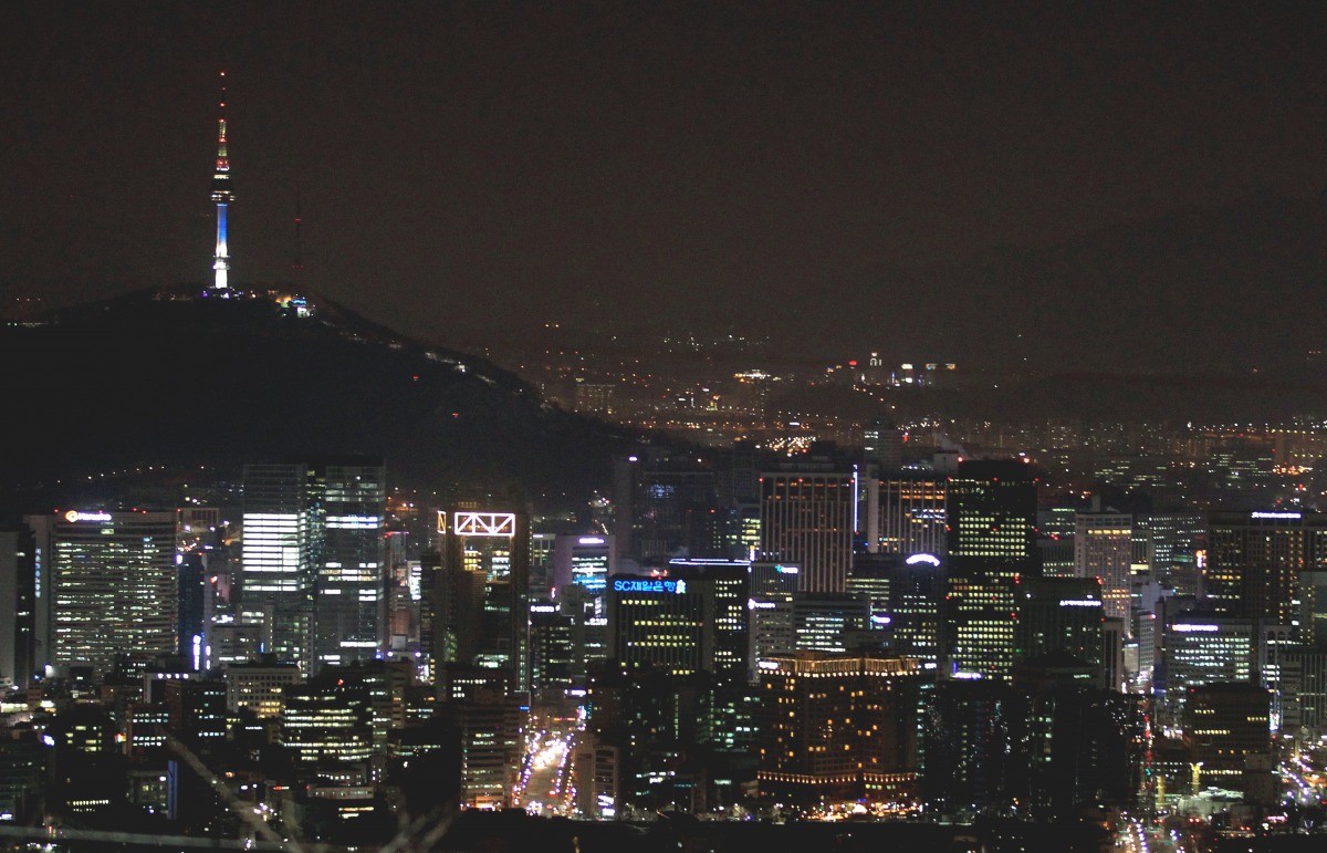 북악 팔각정에서 바라본 서울 야경 / 연합뉴스