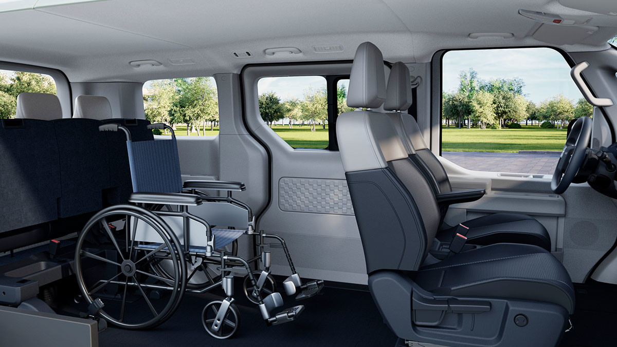 PV5 WAV에 휠체어를 실었을 때. / 기아