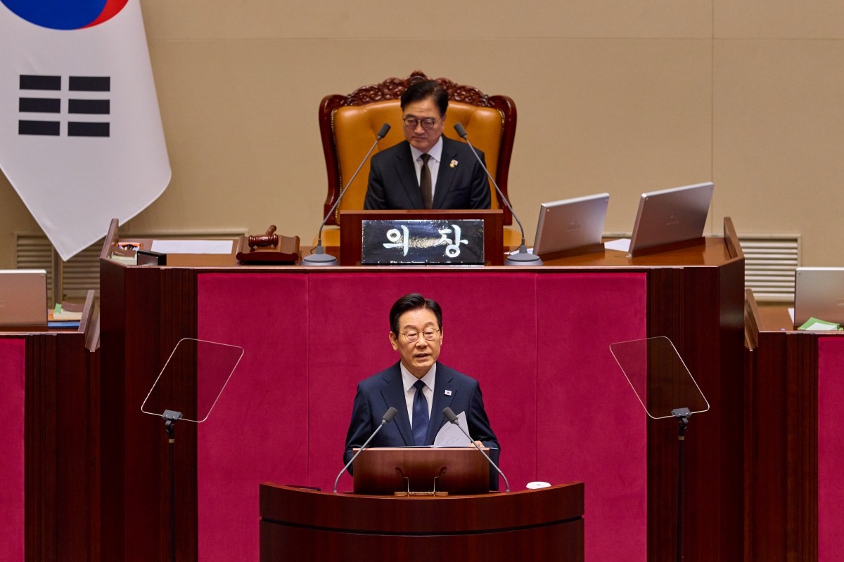 이재명 대통령이 지난 4일 서울 여의도 국회 본회의장에서 2026년도 예산안 및 기금운용계획안에 대한 시정연설을 하고 있다. / 대통령실 제공. 뉴스1