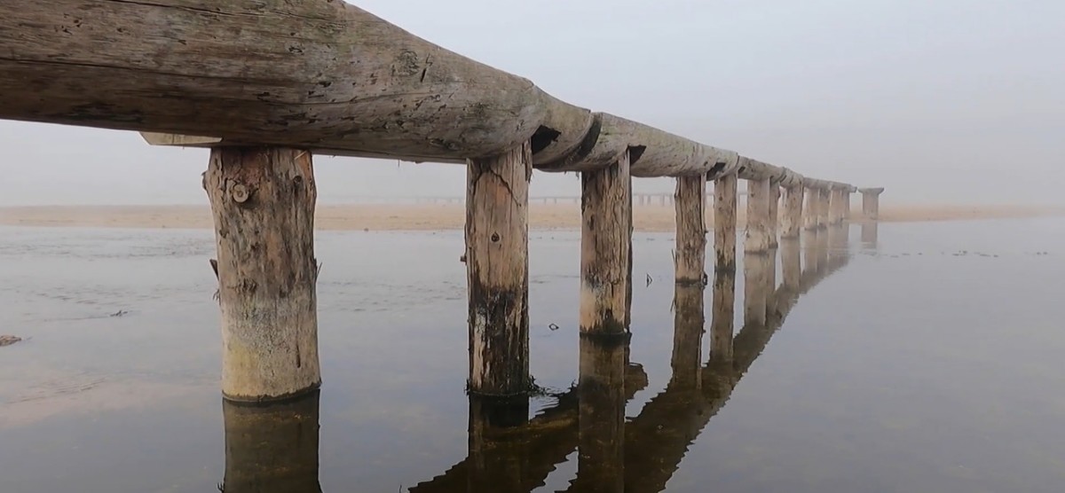 무섬마을 외나무다리. / 유튜브 '종구튜브여행 JG Tube Trip'