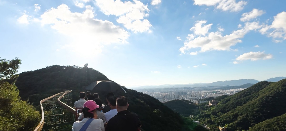 지산유원지 모노레일. / 유튜브 '오늘도 승하씨'