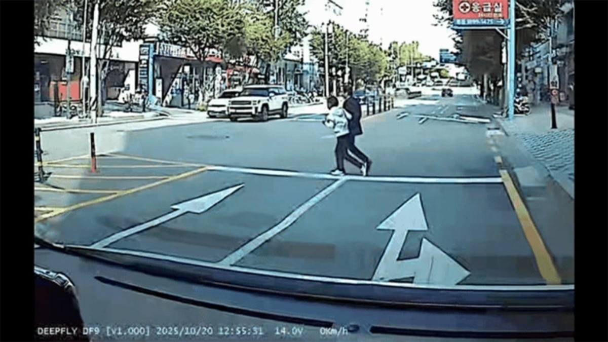 지난 10월 서울 대림동의 한 도로를 무단횡단하던 가상화폐 투자 사기 사건 피의자가 경찰의 불심검문으로 검거됐다. / 서울경찰청 기동순찰대, 연합뉴스