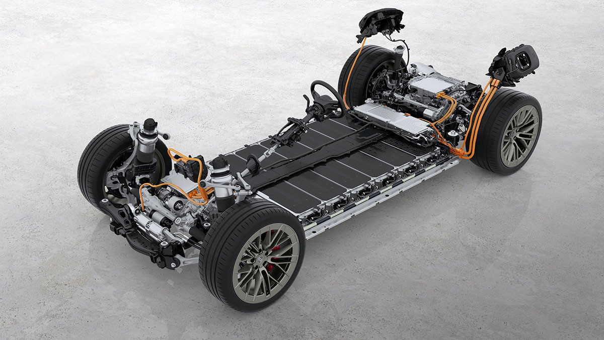 카이엔 일렉트릭의 섀시. / 포르쉐코리아