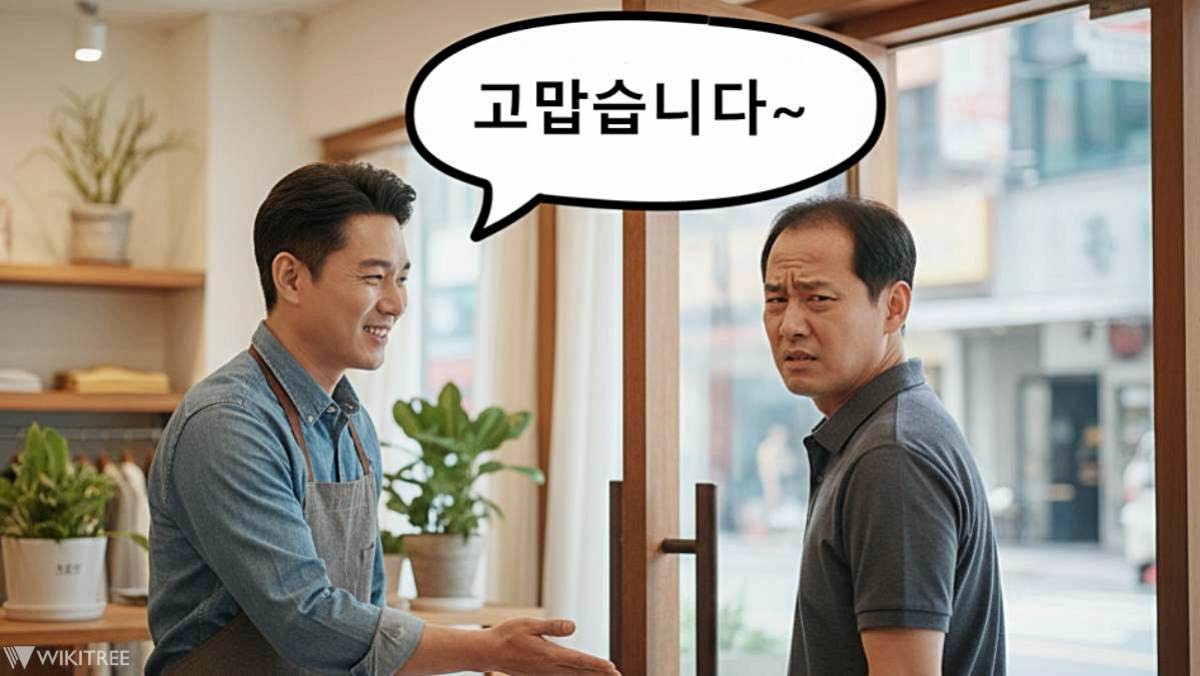 손님에게 '고맙습니다' 인사했다가 한소리 들은 자영업자. / 위키트리