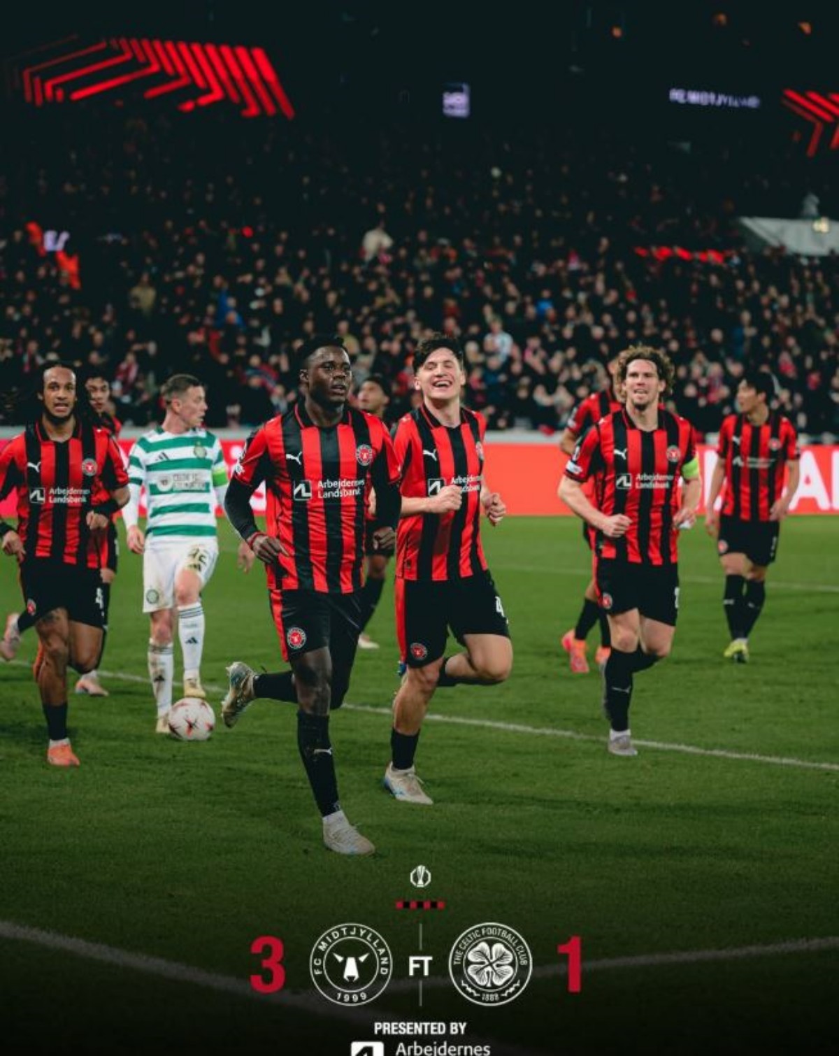 미트윌란, 3-1로 셀틱 격파 / 미트윌란 SNS