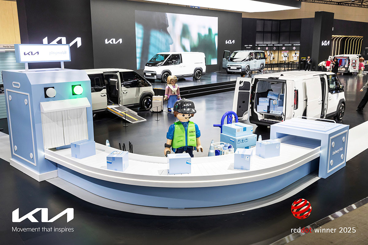 전시 및 필름&애니메이션 부문 본상 명단에 오른 2025 서울모빌리티쇼 PV5 전시관. / 기아