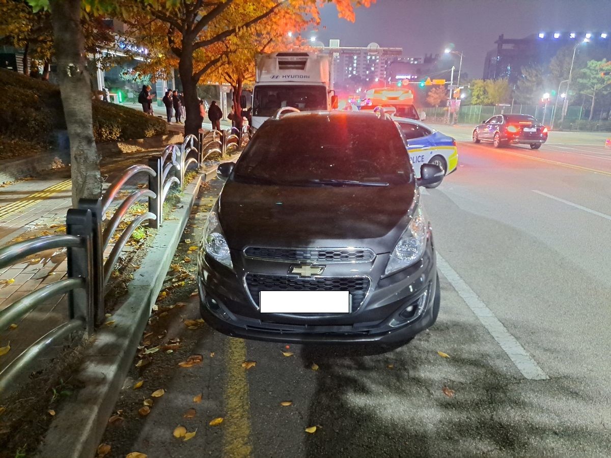 사고 차량 모습. / 독자 제공 - 연합뉴스