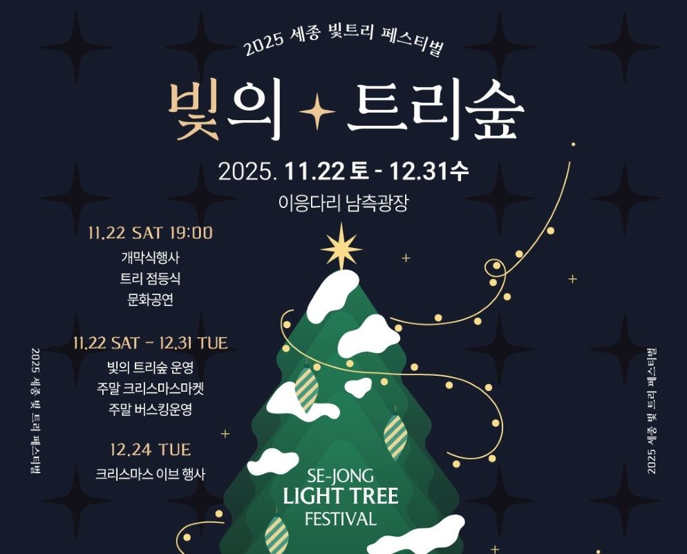 2025세종시 빛트리축제 포스터 / 세종시