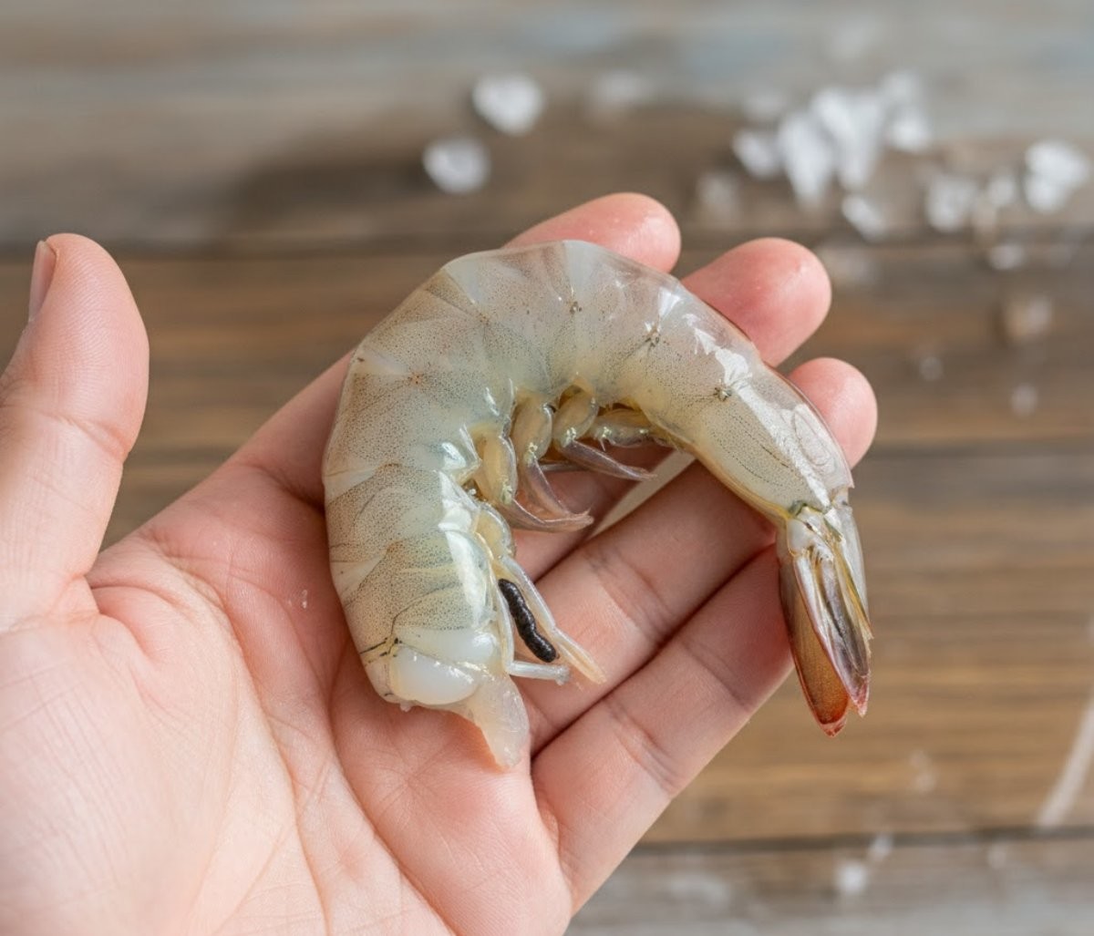 껍질 까진 새우. 기사 내용을 바탕으로 AI가 생성한 자료사진.