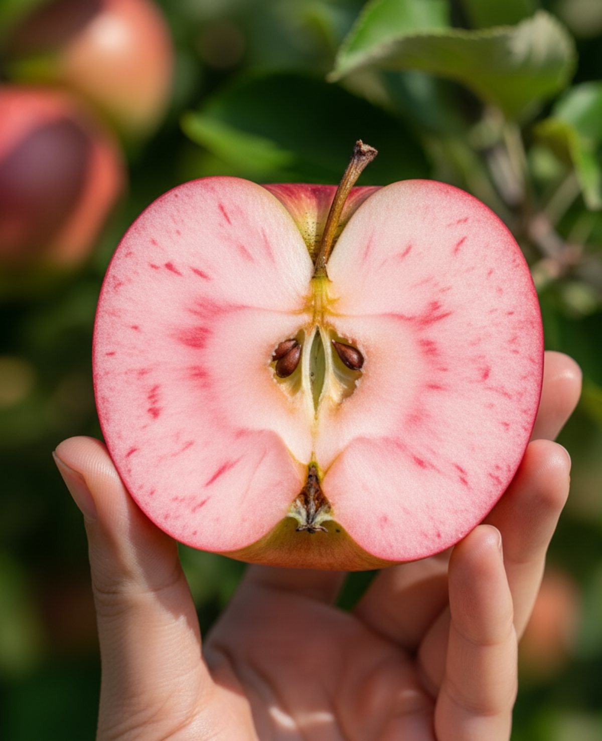 신품종 엔부사과. 기사 내용을 바탕으로 AI가 생성한 자료사진.