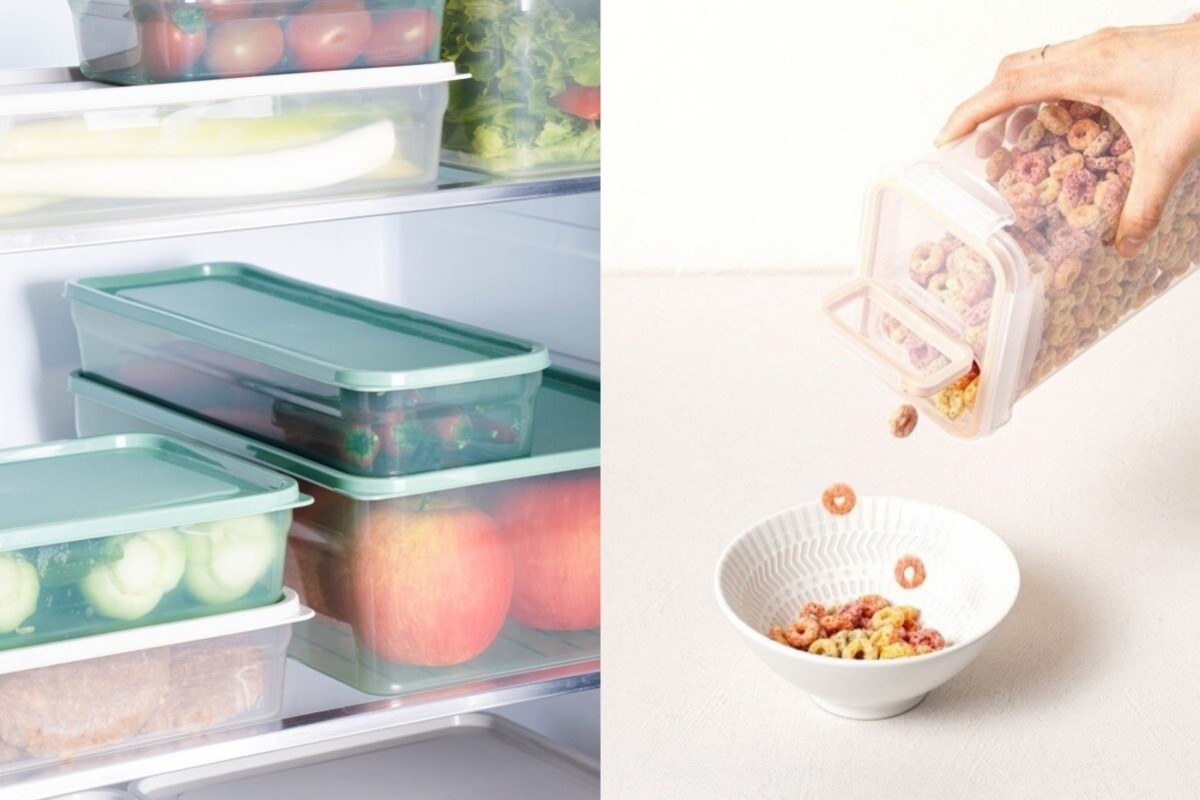 말랑핏 용기, 뚜껑이 열리는 보관용기/ 다이소 제공