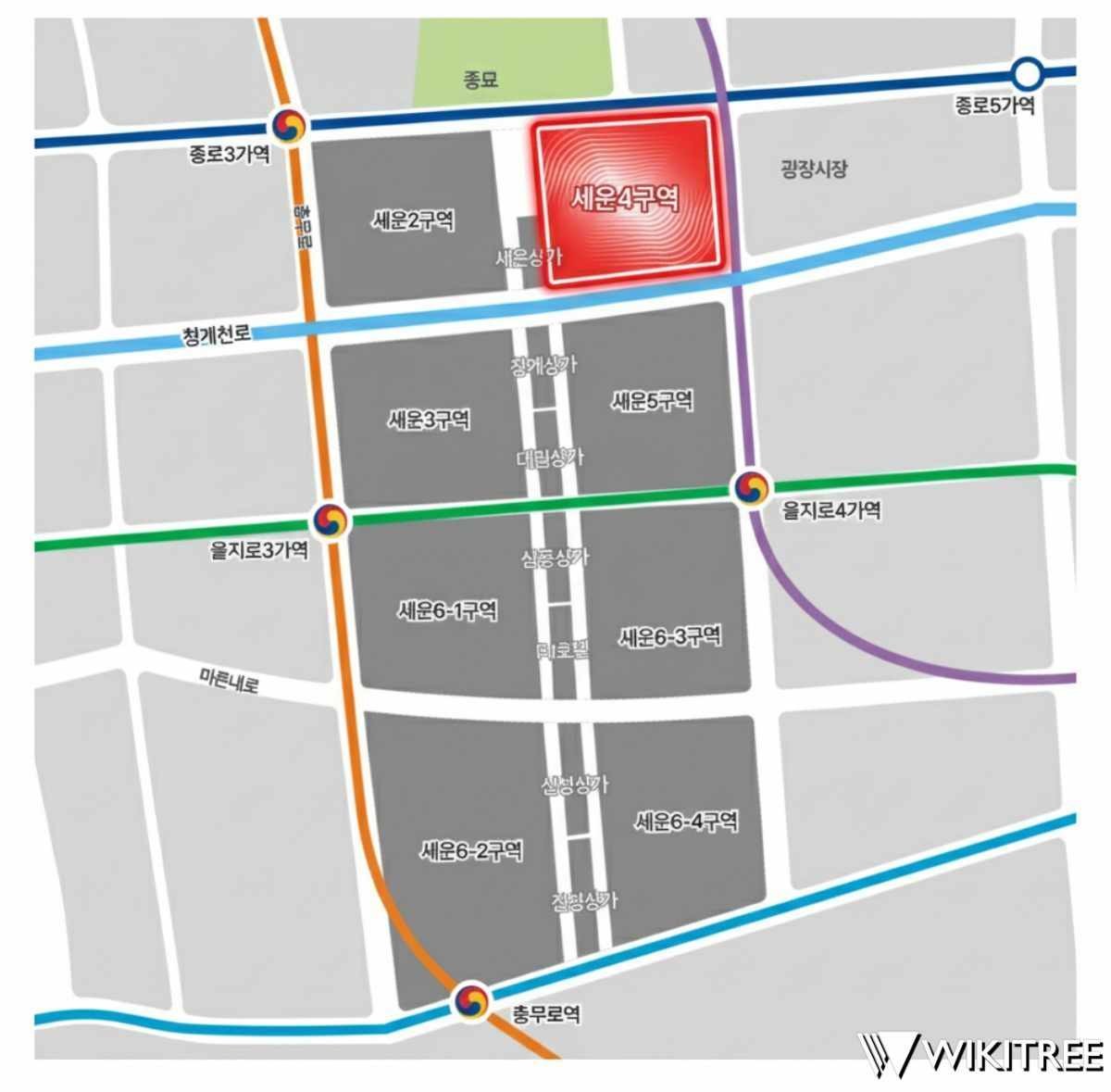 세운 4구역 위치도. / 위키트리