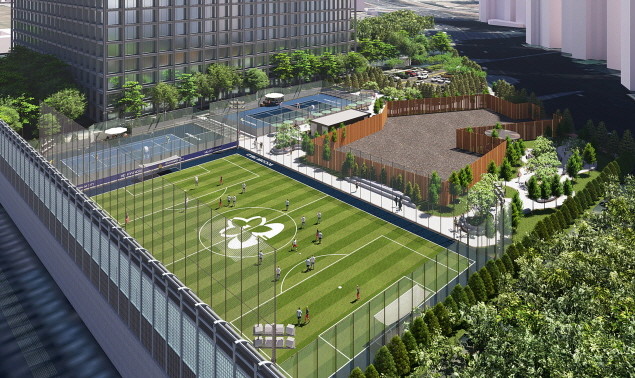 정자동 제설차량기지 체육시설 조감도. / 성남시