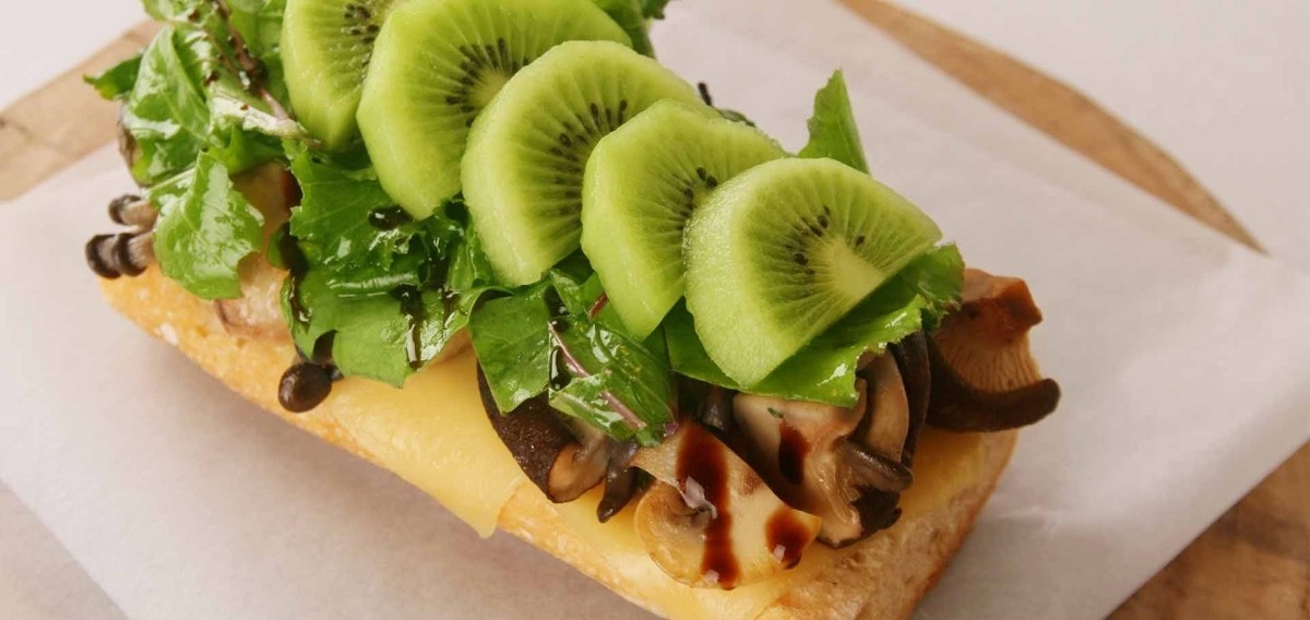 키위 버섯 오픈샌드위치 / 제스프리 홈페이지 캡처
