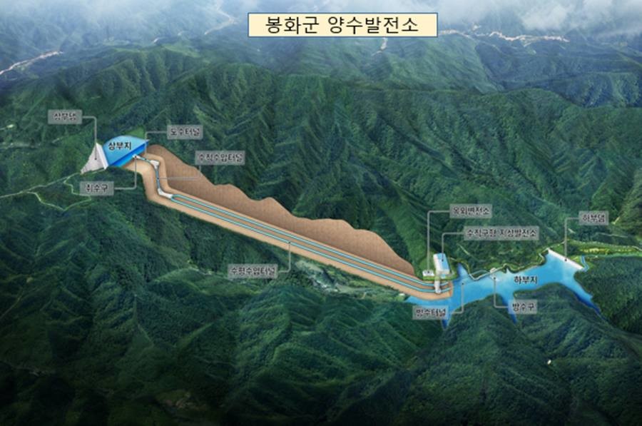 봉화양수발전소 조감도/이하 경북도