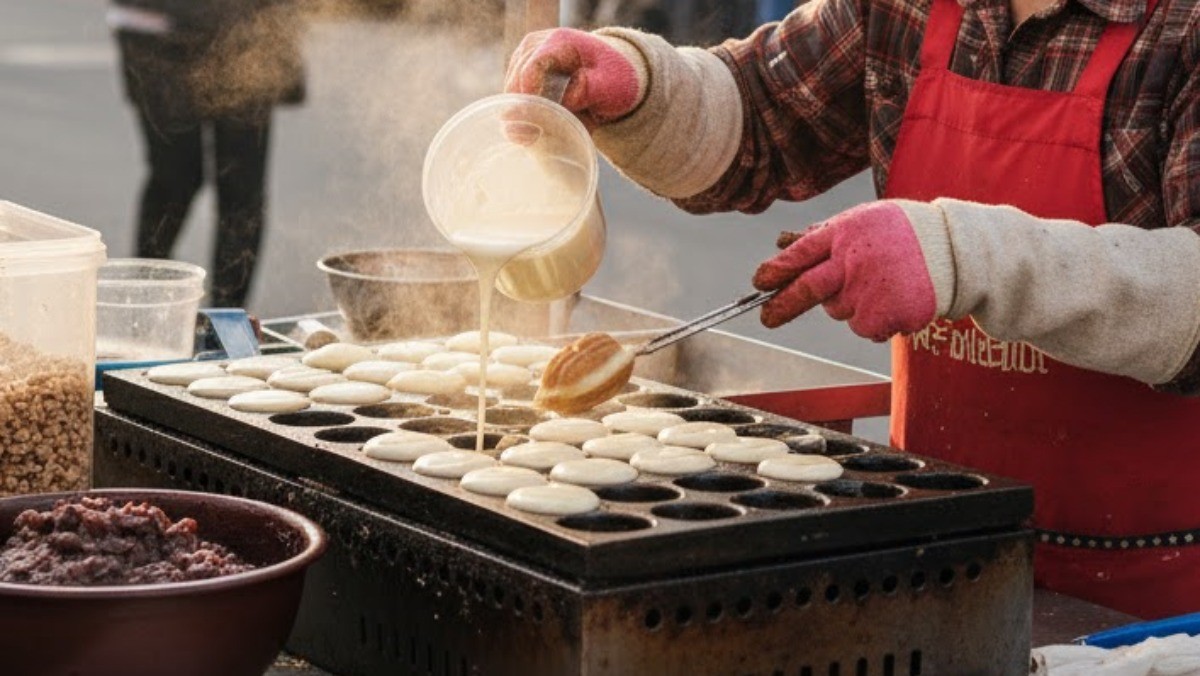 호두과자를 만드는 상인. 기사 내용을 바탕으로 AI가 생성한 자료사진.