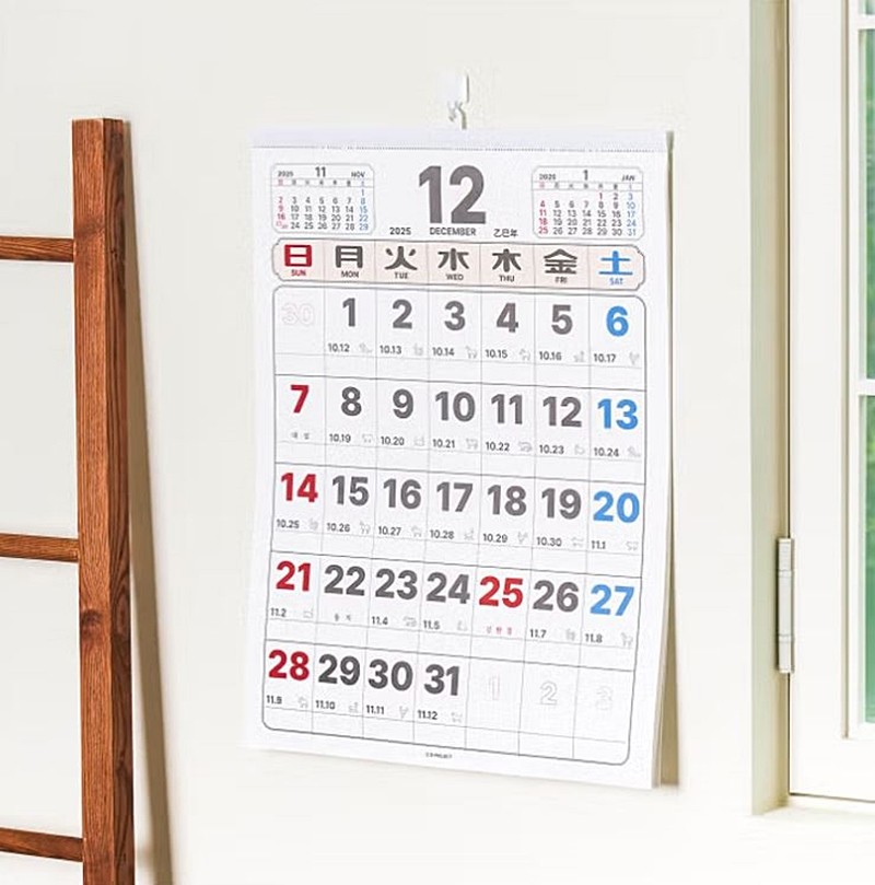 다이소가 2000원에 출시한 '2026 뜯어 쓰는 벽걸이 달력' 모습 / 다이소 제공