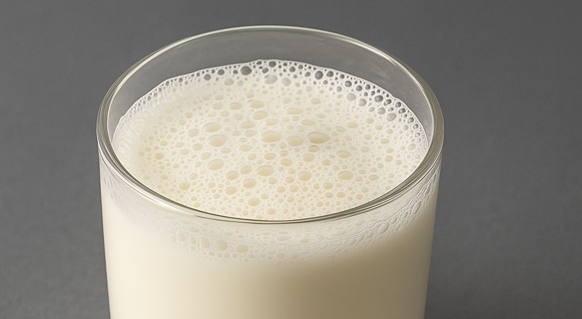 거품이 둥둥 떠있는 우유 모습. 기사 이해를 돕기 위해 AI를 활용해 제작한 자료 사진입니다. 실제 모습과 다소 차이가 있을 수 있습니다.