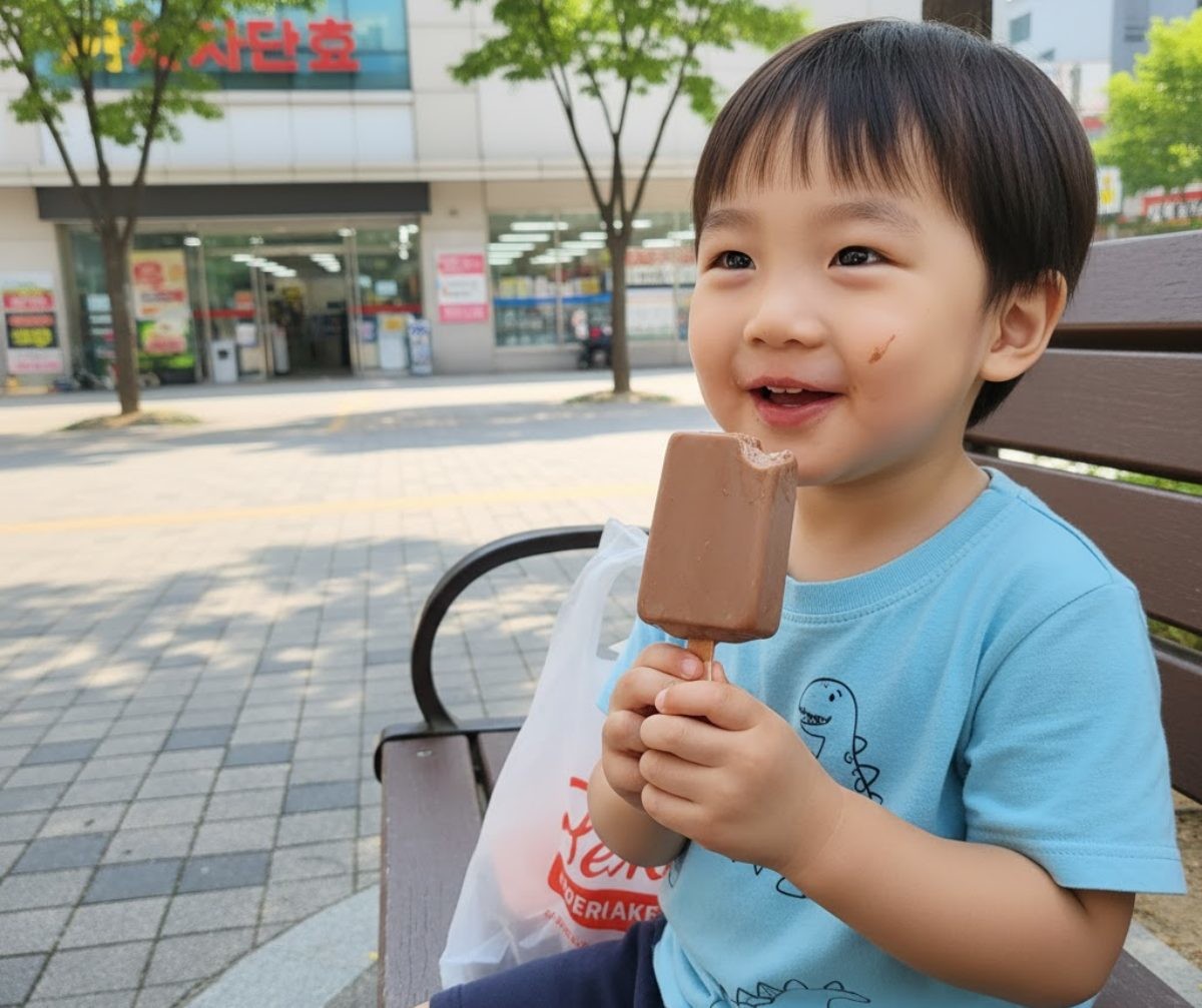 아이스크림 먹는 아이. 기사 내용을 바탕으로 AI가 생성한 자료사진.