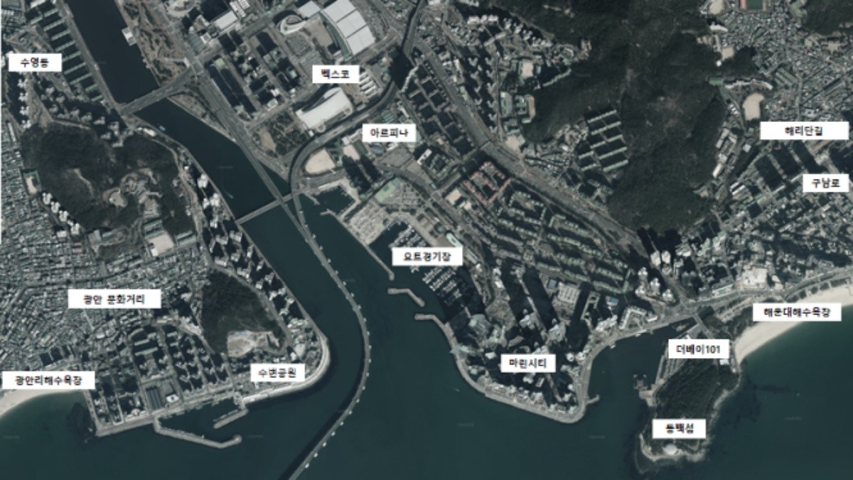 운항 구역(광안리~수영강~해운대) / 부산시 제공