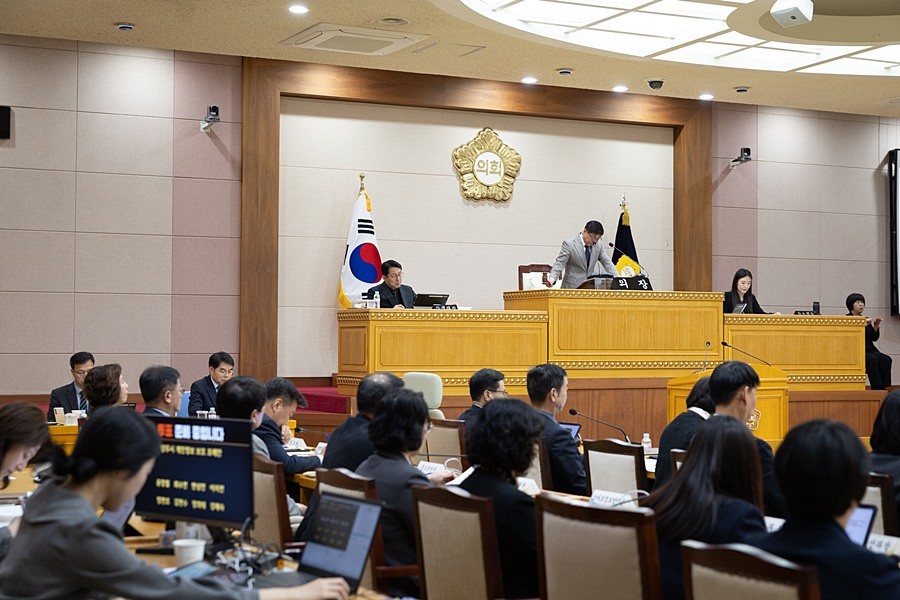 제382회 임시회 제7차 본회의가 열리고 있는 양주시의회 본회의장